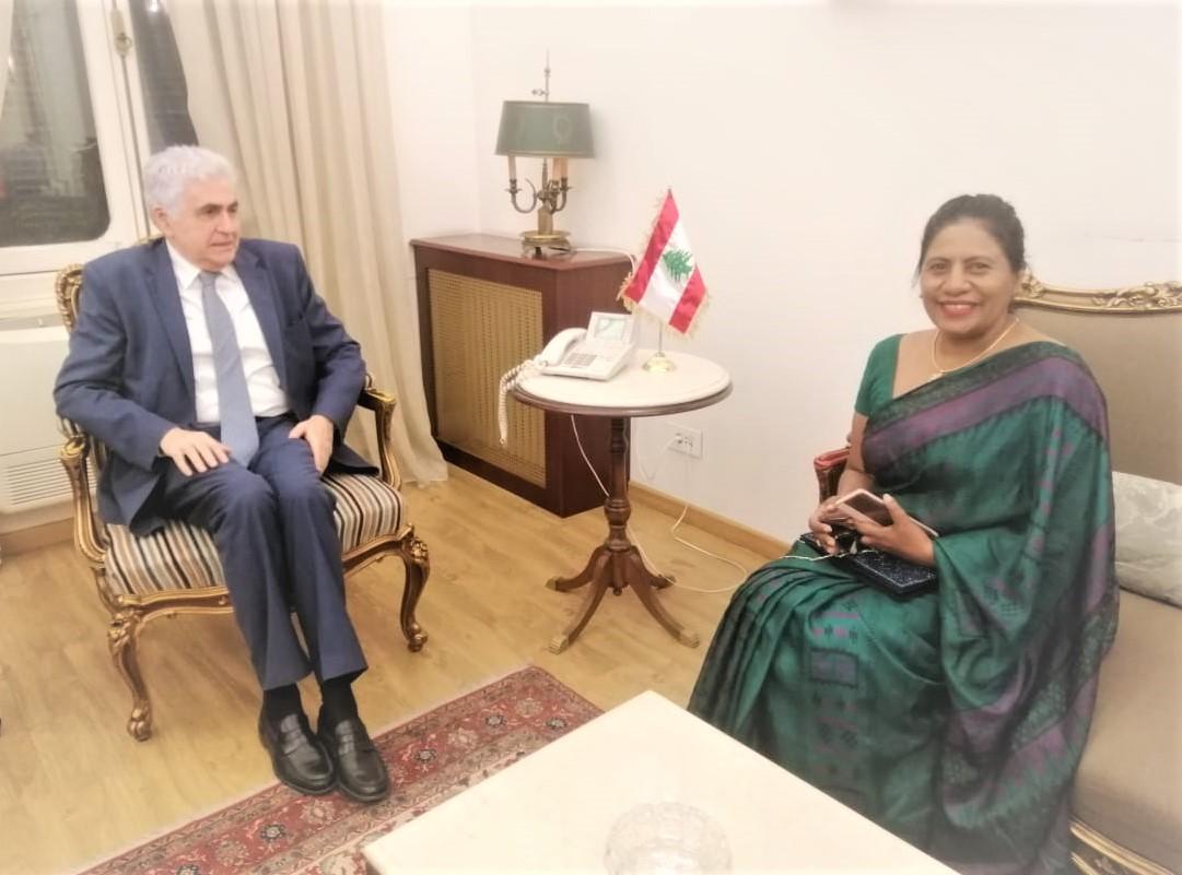 Ambassador Shani Calyaneretne Karunaratne calls on Minister of Foreign Affairs and Emigrants of Republic of Lebanon