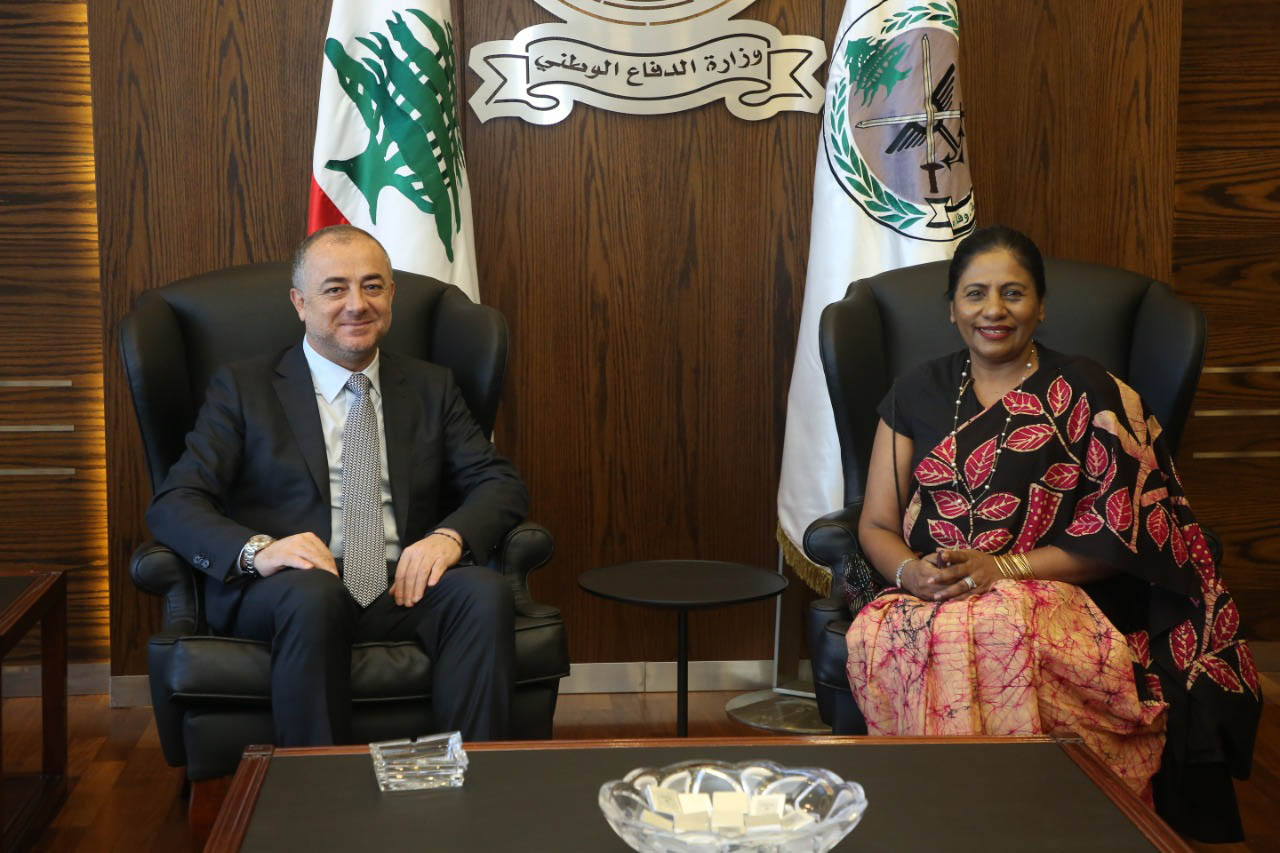 Sri Lankan Ambassador pays courtesy call on Minister of Defense of Lebanon, HE Elias Nicolas Bou Saab